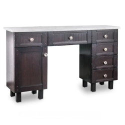 Konsola Fryzjerska BARBER LUKAS - Ciemnobrązowa -Barber- 